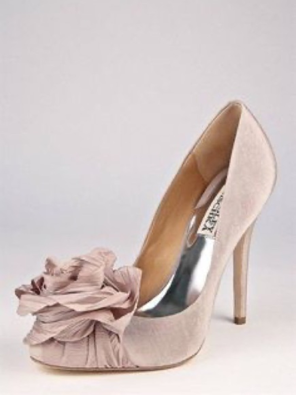 Badgley Mischka Silk Flowers Heels